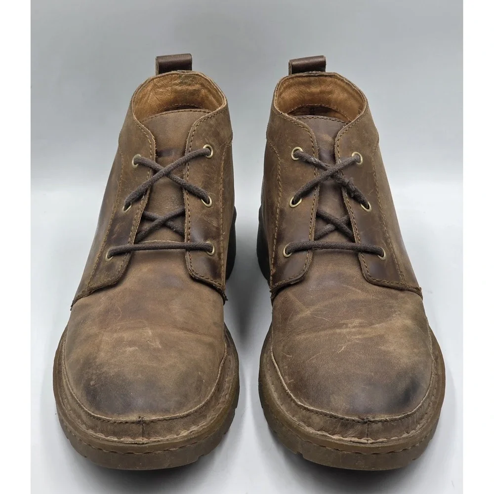 Born H44523 Men's Distressed Brown Leather Chukka Ankle Boots Size 9M Casual